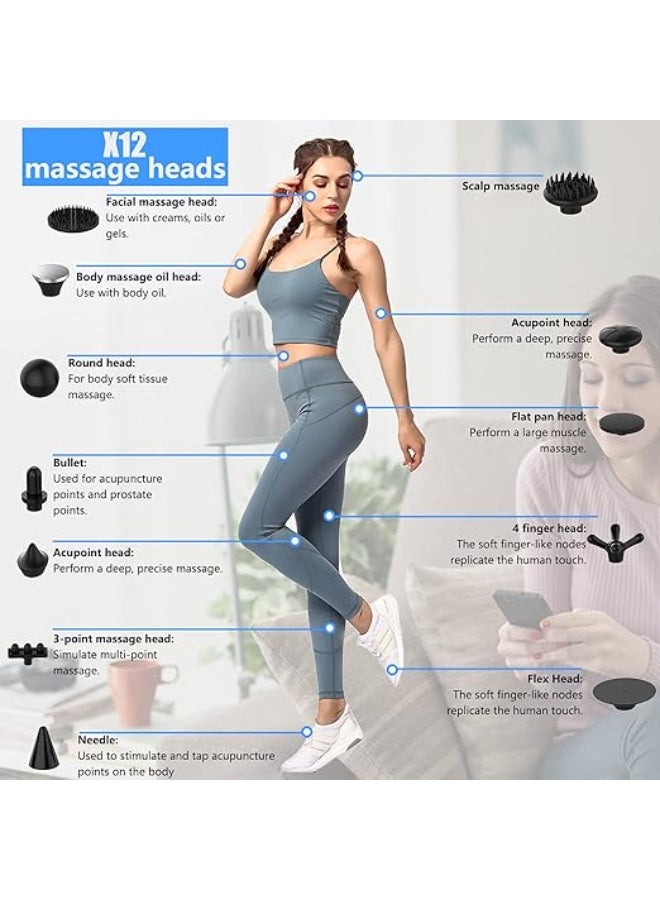 Original Muscle Massage Gun – Deep Tissue Percussion Massager for Pain Relief & Muscle Recovery – Adjustable Speed, Quiet & Powerful Performance - Image 2