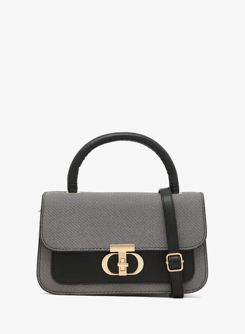 Khizana Shimmer Detail Top Handle Satchel