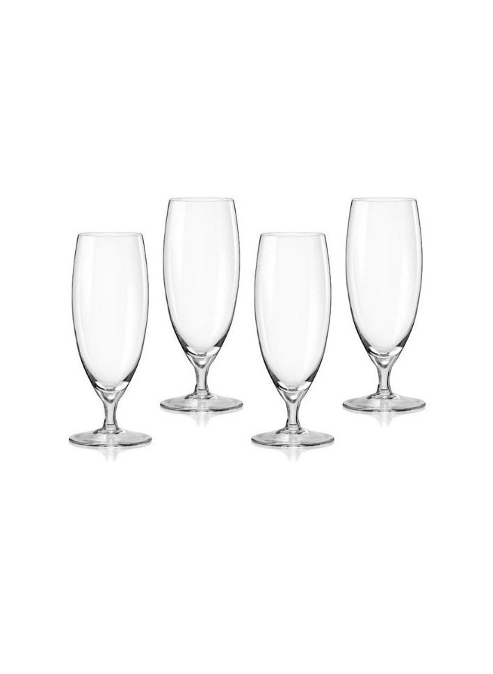Crystalex Goblet Beer Glass 550ml, Crystalline (Pack of 4)