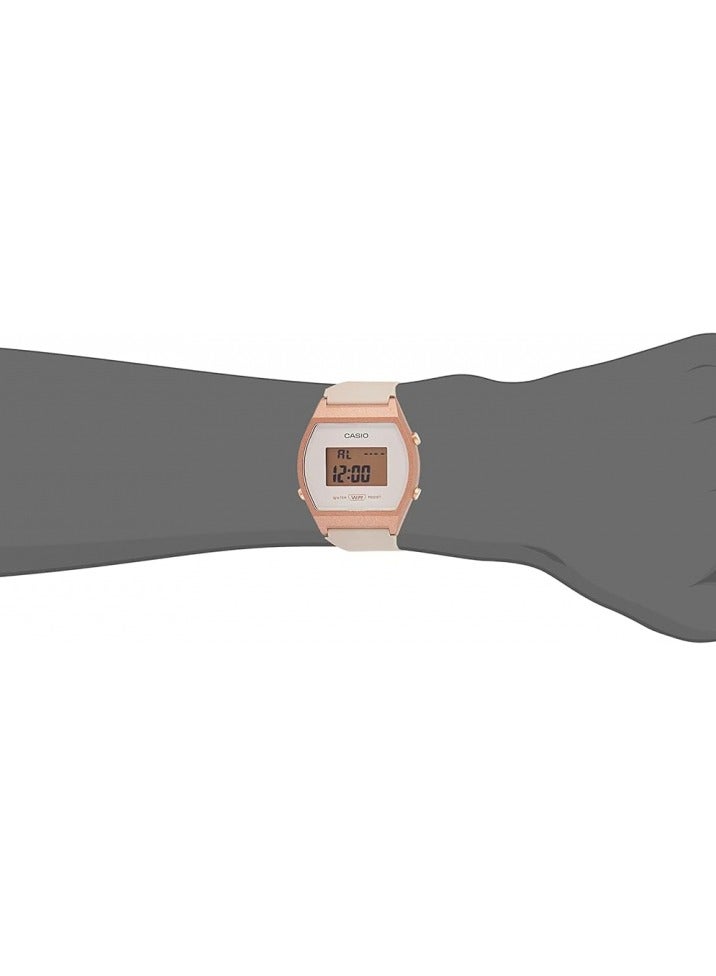 Casio Women's Watch - LW-204-4ADF Rose Gold Dial, Beige Band - Image 4
