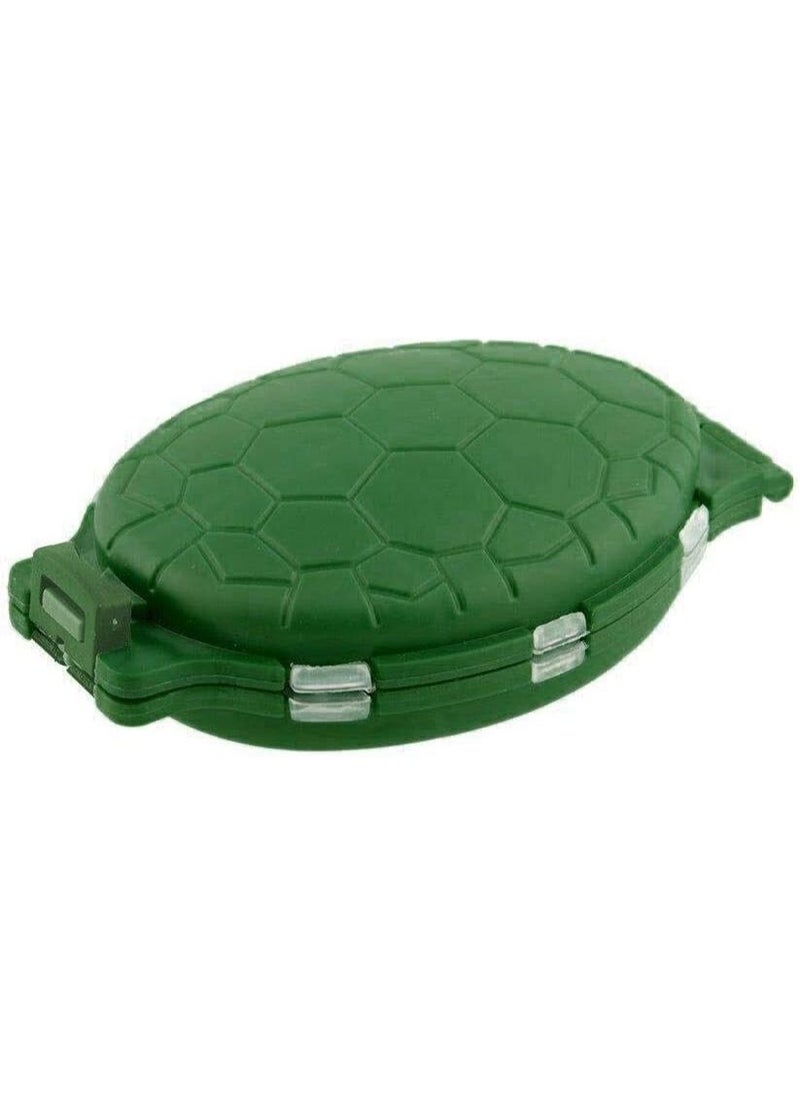 Generic 12 Compartments Fishing Lure Storage Box Jewelry Tool Medcicne Accessory Case Fishing Accessories Equipment Turtle Green  - Image 1
