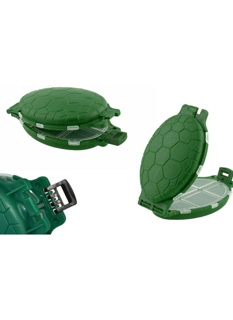 Generic 12 Compartments Fishing Lure Storage Box Jewelry Tool Medcicne Accessory Case Fishing Accessories Equipment Turtle Green  - Image 3