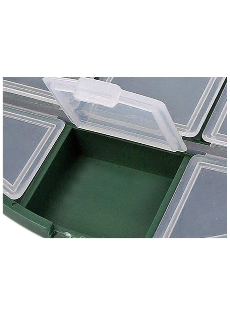 Generic 12 Compartments Fishing Lure Storage Box Jewelry Tool Medcicne Accessory Case Fishing Accessories Equipment Turtle Green  - Image 4