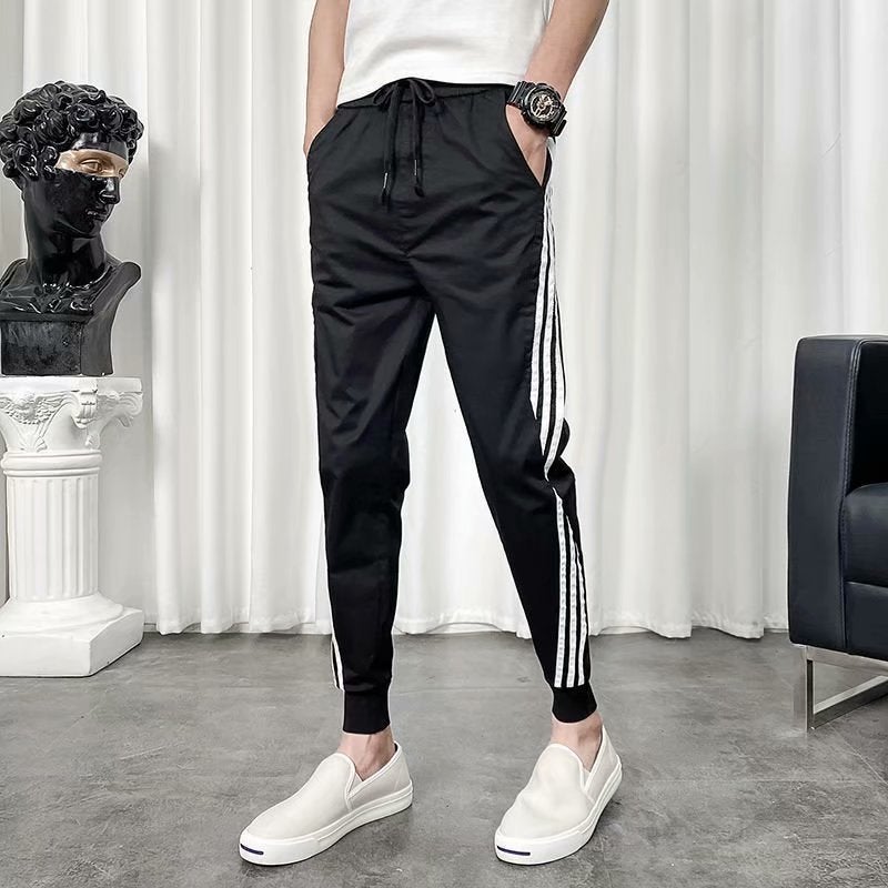 Summer Mens Slim Harem Joggers Casual Pants Green  - Image 2
