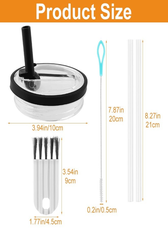 HONUTIGE 2 Pack 40 oz Tumbler Flip Straw Lid Replacement fit for Stanley Quencher, Tumbler Leak Proof Lid Spill Proof Splash Resistant Tumbler Lids Reusable Tumbler Cover - Image 2