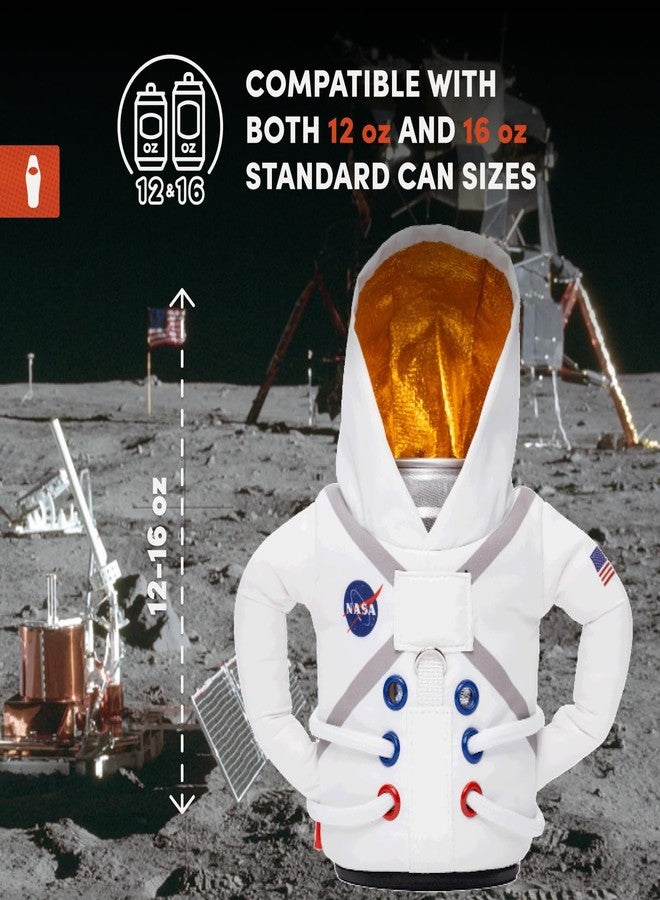 Puffin - The Space Suit Jacket - Insulated 12 oz and16 oz Can Cooler I Beer Bottle & Soda Can Insulator, Keep Drinks and Beverages Cold - Forest Green/Sandy White - Image 4