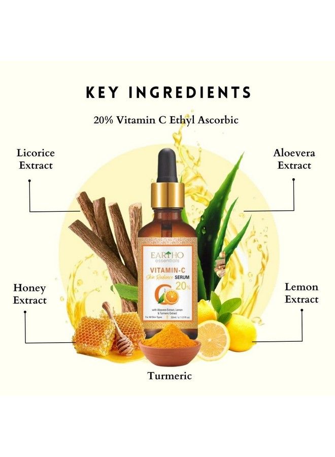 EARTHO essentials 20% Vitamin C Skin Radiance Serum (30 Ml) - Image 4