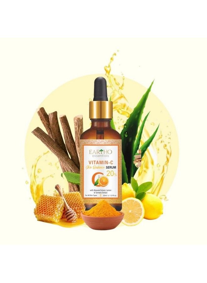 EARTHO essentials 20% Vitamin C Skin Radiance Serum (30 Ml) - Image 3