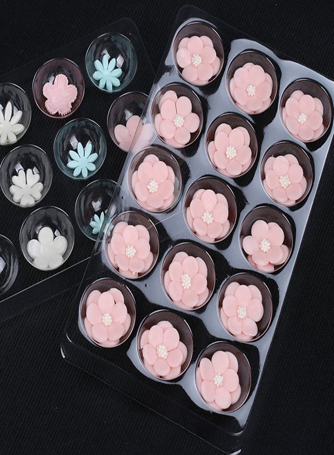 SK 2 Pcs Set 15 Cavity Sugar Flower Fondant Drying Shaping Plate Plastic Sugar Flower Fondant Forming Shaping Mold-no flower - Image 2