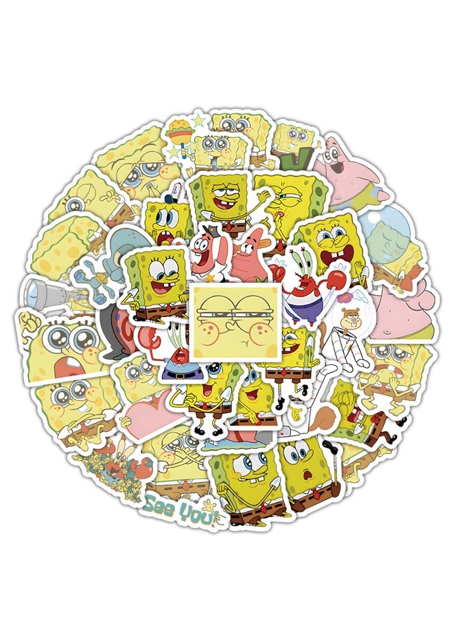 60 PCS Sponge Stickers Cute Stickers Waterproof Vinyl Stickers Water Bottle Laptop Skateboard Computer Stickers for Kids Teens Adults - Image 1