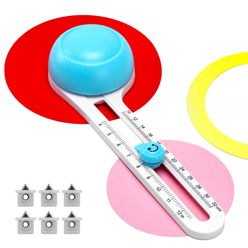 MyLifeUNIT Circle Cutter, Circular Rotary Cutter for Paper Crafts Scrapbooking (Included 6 Blades), Cutting Diameter 4 in to 12.6 in - Image 1