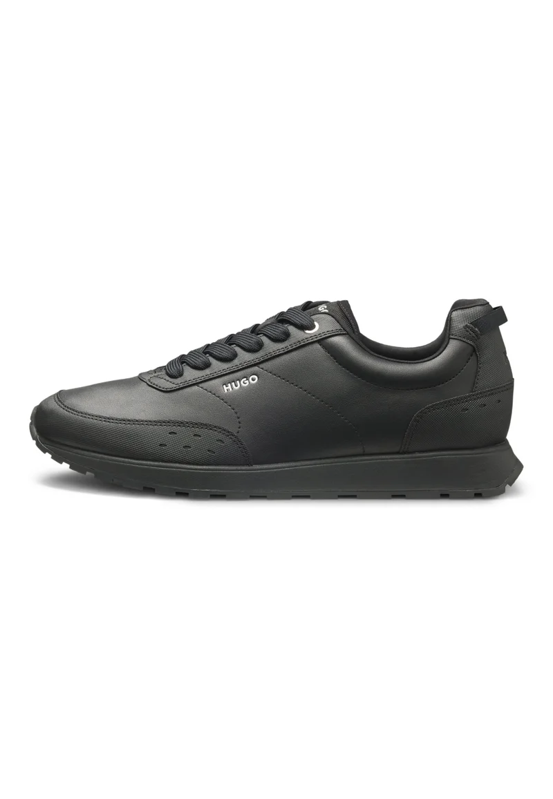 HUGO Running-inspired trainers in faux leather with structured details