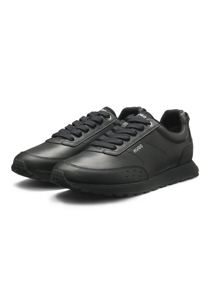 هوجو Running-inspired trainers in faux leather with structured details