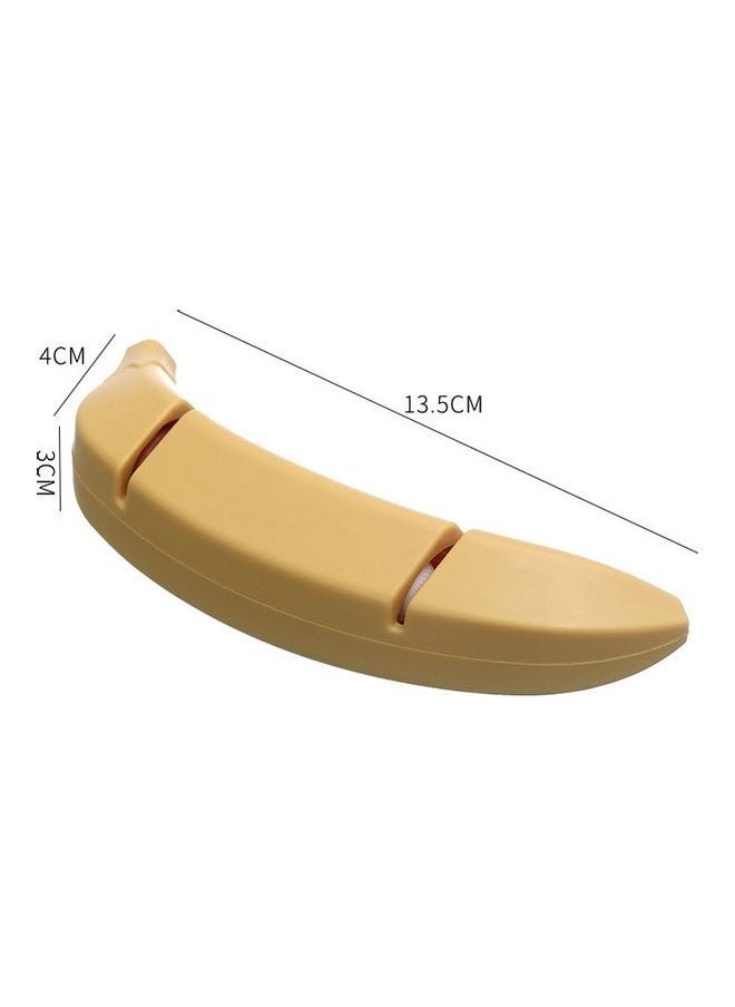 NIBEMINENT - 3-Piece Banana Shaped Two-Stage Kitchen Sharpener Yellow - Image 1