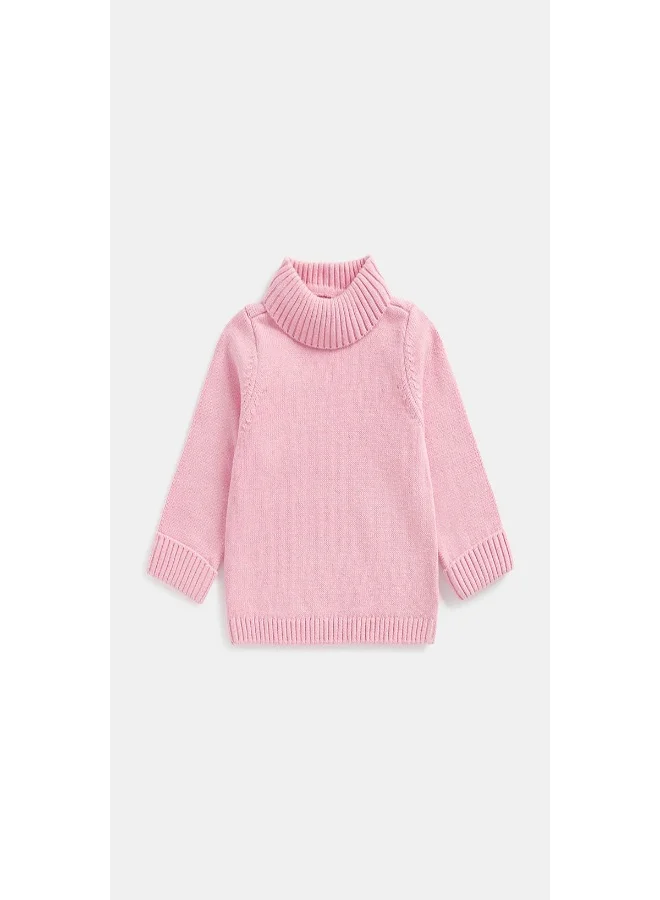 Mothercare Pink Roll Neck Knitted Jumper