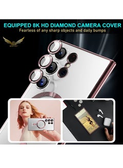 BORTONY Samsung Galaxy S23 Ultra MagSafe Case with Camera Lens Protector Magnetic Clear Case for S23 Ultra Full Protection Plating Anti-Scratch Slim Thin Case Cover  - Image 3