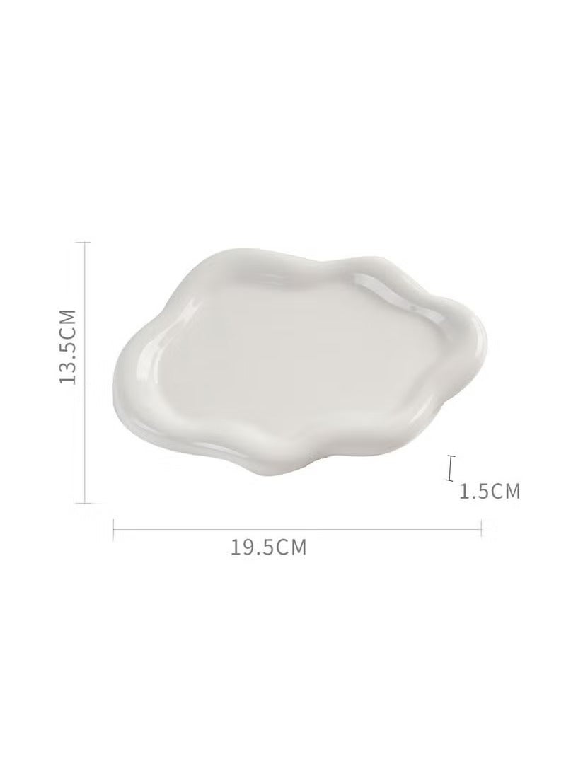 Hoasis Women's Jewelry Storage Tray Trinket Tray, Ring Tray, Unique Cloud Shaped Ceramic Tray  - Image 2