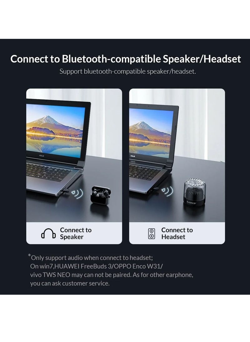 Generic - USB Bluetooth-Compatible Dongle 5.0 Adapter Music Audio Receiver Transmitter Support Windows 7/8/10 for PC Laptop Speaker - Image 1