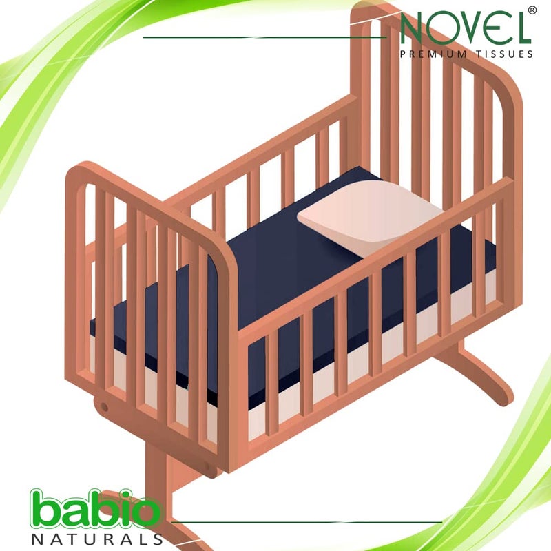 NOVEL Microfiber Baby Bed Protecting Mat (Navy Blue, Large) - Image 3