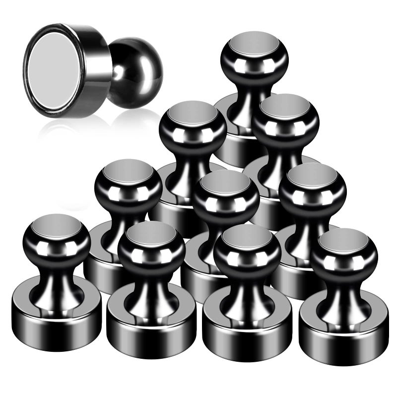 GOOZADA 24Pack Colorful Push Pin Magnets 6 Assorted Color Office for Whiteboard Small Magnetic Pins Strong Fridge Perfect Refrigerator White Board Map School Classroom Teacher