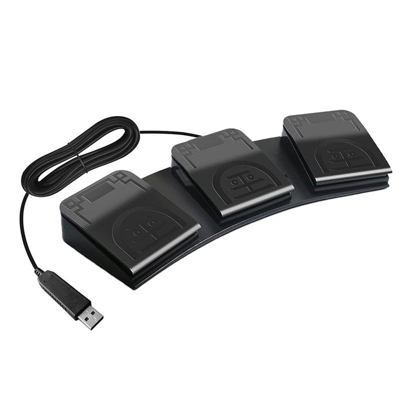 PS/2 to USB Foot Pedal Switch Customized Host Game Controller Foot Pedal Keyboard - No Delay High Sensitivity - Five Functions - Widely Used - Compatible with Multiple Systems - Anti-slip Durable for Medical Devices Instruments Computers Office Programmable - Image 1