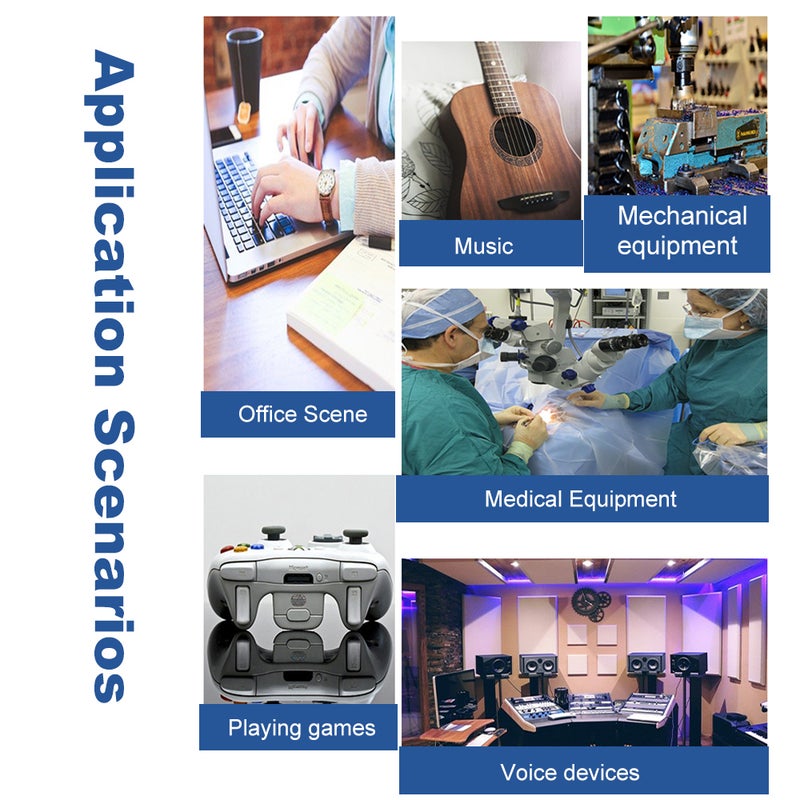 PS/2 to USB Foot Pedal Switch Customized Host Game Controller Foot Pedal Keyboard - No Delay High Sensitivity - Five Functions - Widely Used - Compatible with Multiple Systems - Anti-slip Durable for Medical Devices Instruments Computers Office Programmable - Image 5