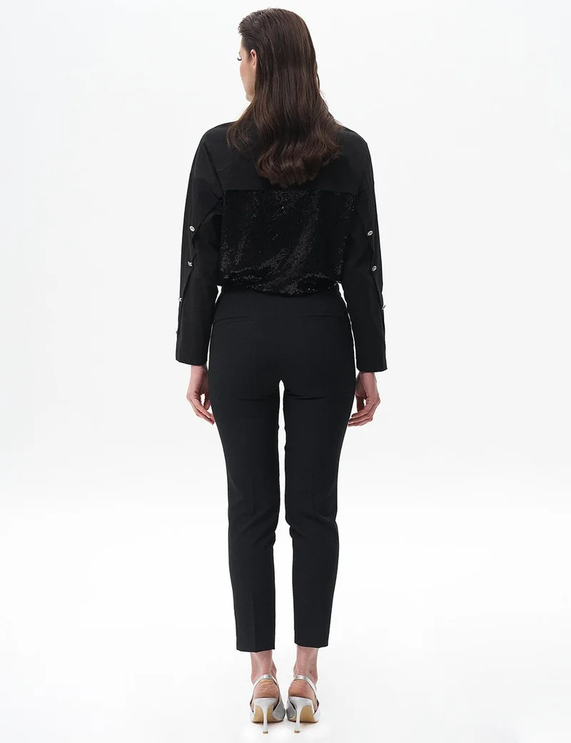Kayra Skinny Fit Pants Black