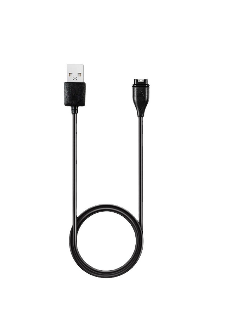ماركة غير محددة كابل شحن بيانات USB لساعة Garmin Fenix 7/7S/7S/7X/6/6S/6S/6X5/5S/5X، 1 متر، أسود  - Image 2