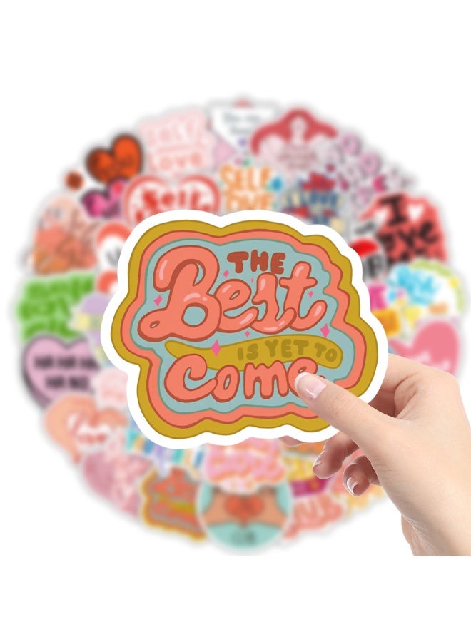 NIBEMINENT 50 Pcs Kpop Self-Care Deco Kit Waterproof Stickers, High Definition Printing Bright Colors, Suitable for Laptop Skateboard Luggage Water Bottle Guitar DIY - Image 3