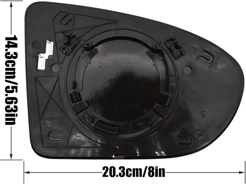 DEMULAX Heated Convex Side Mirror Glass for Nissan Qashqai/Dualis J10 - Image 2