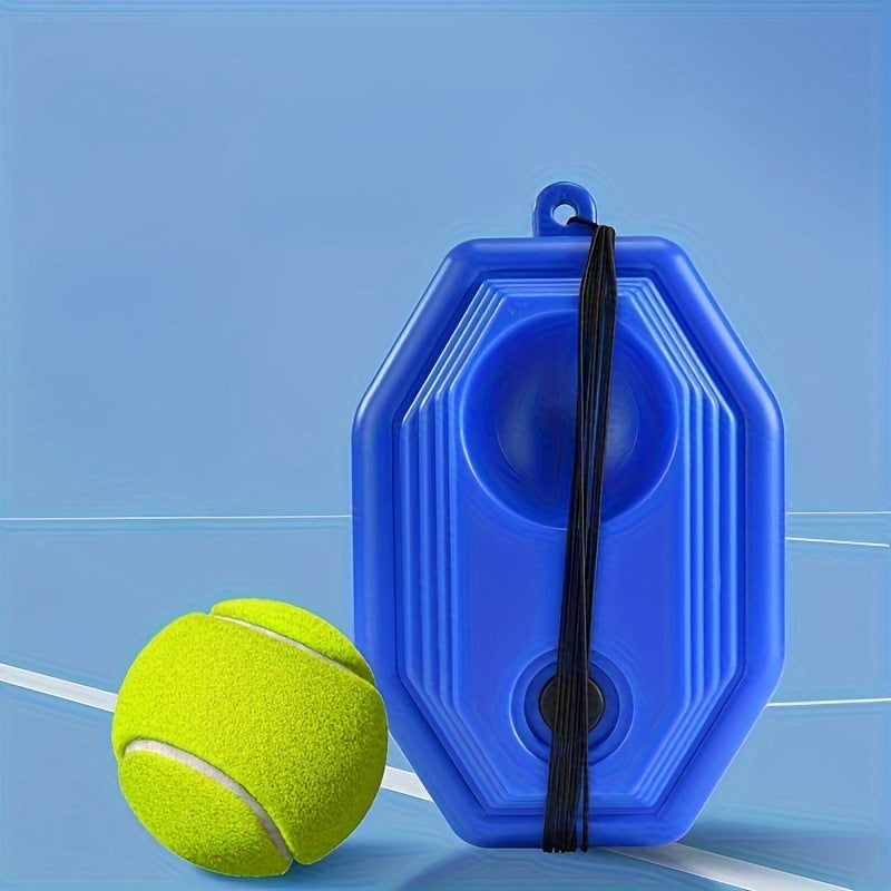 Generic Single Player Tennis Trainer Base with Line And Rope Tennis Practice Device Rebound Tennis Accessories from Mainland China [blue] diamond base + ball with string 