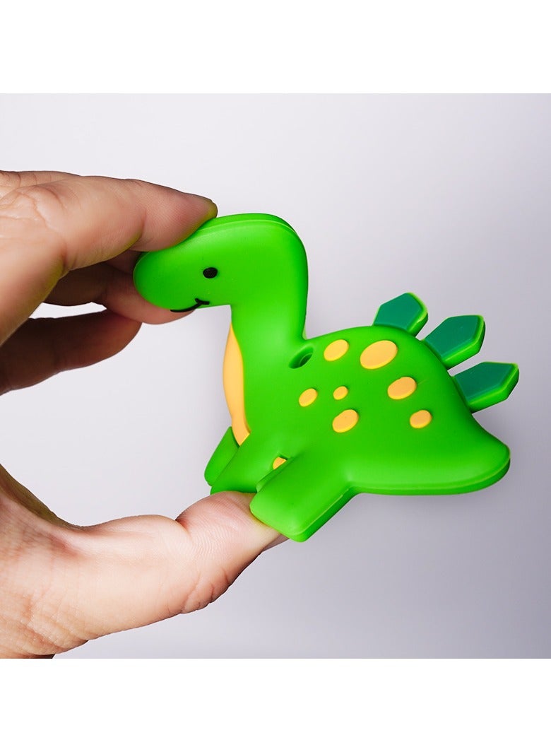 Twisoo Cute Dino Cartoon Silicone Baby Teether - Food Grade, BPA-Free, High-Temperature Resistant, Easy-to-Clean Chewing Toy for Teething, Autism, ADHD & Oral Motor Needs - Image 4