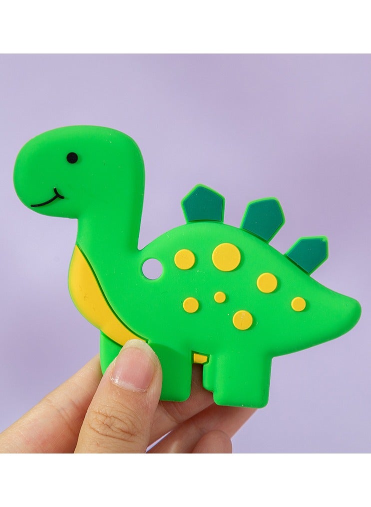 Twisoo Cute Dino Cartoon Silicone Baby Teether - Food Grade, BPA-Free, High-Temperature Resistant, Easy-to-Clean Chewing Toy for Teething, Autism, ADHD & Oral Motor Needs - Image 2
