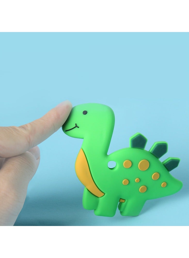 Twisoo Cute Dino Cartoon Silicone Baby Teether - Food Grade, BPA-Free, High-Temperature Resistant, Easy-to-Clean Chewing Toy for Teething, Autism, ADHD & Oral Motor Needs - Image 3