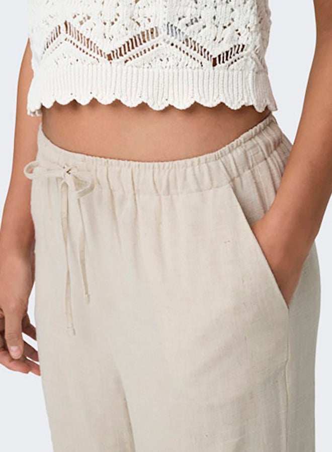 ONLY ONLY Womens Siesta Pull-Up Linen Pant  - Image 2