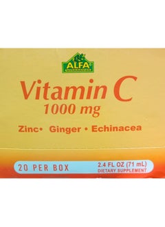 (Pack of 20) Vitamin C Shot 1000mg, 2.4 fl oz each Bottle