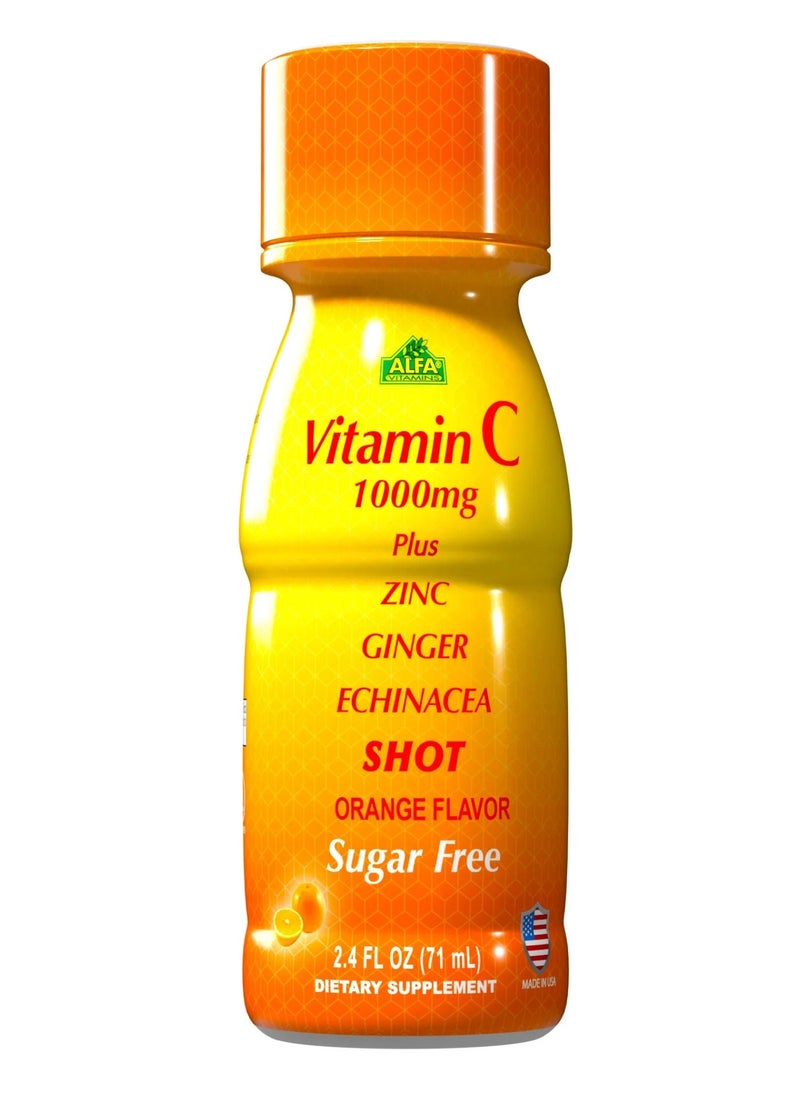 alfa vitamins - (Pack of 20) Vitamin C Shot 1000mg, 2.4 fl oz each Bottle - Image 1