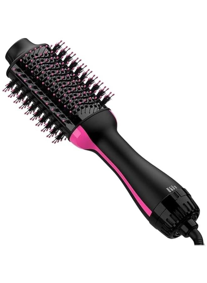 Beauenty Hair Dryer Styler Volumizer and Hot Air BrushBrush One-Step Blow Dryer Brush for Styling and Frizz Control, Black and Pink - Image 1
