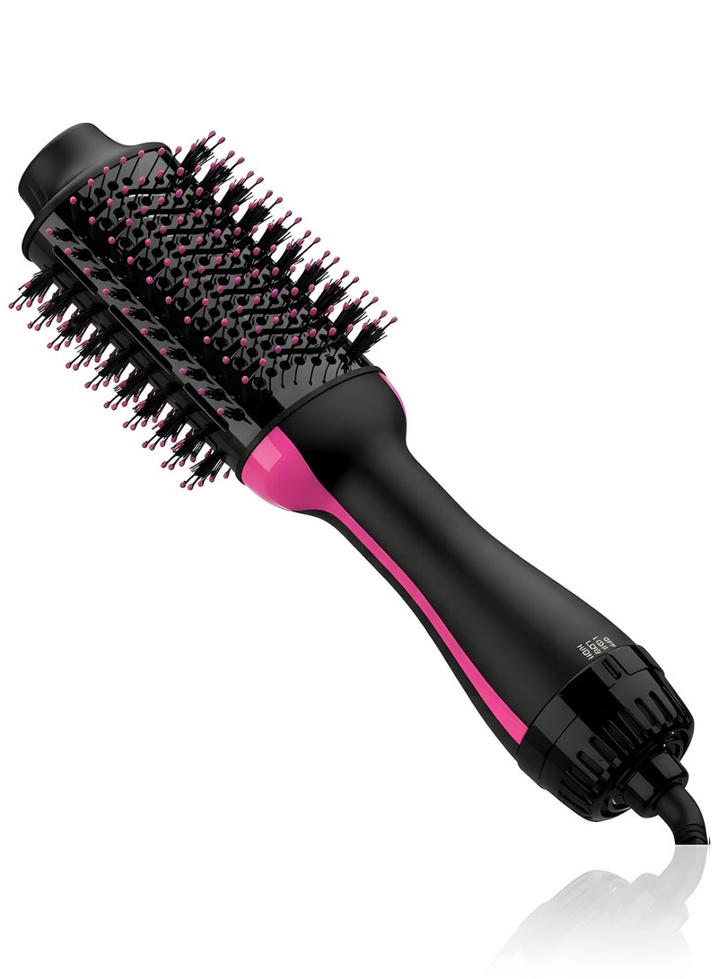 Beauenty Hair Dryer Styler Volumizer and Hot Air BrushBrush One-Step Blow Dryer Brush for Styling and Frizz Control, Black and Pink - Image 1