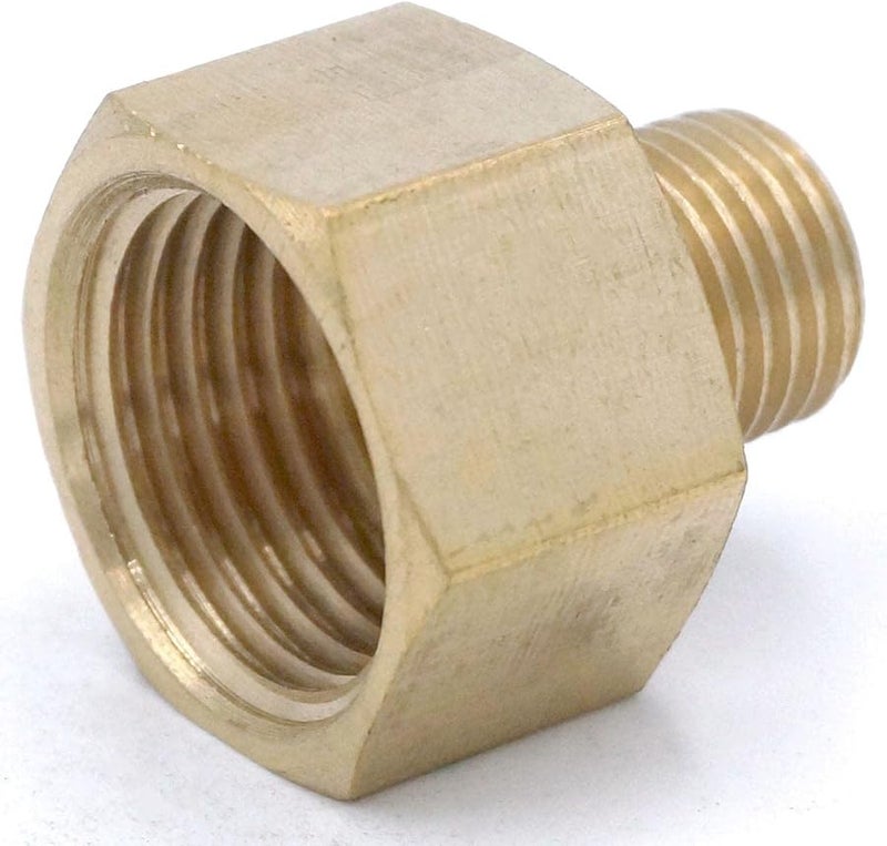 براس 1 4 بسبت ذكر إلى 1 2 إن بي تي أنثى تركيب أنابيب موصل لقياس ضغط الهواء الغاز الوقود الماء - Image 3