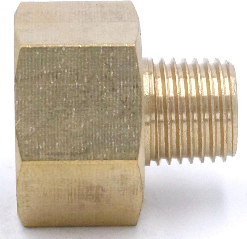 براس 1 4 بسبت ذكر إلى 1 2 إن بي تي أنثى تركيب أنابيب موصل لقياس ضغط الهواء الغاز الوقود الماء - Image 4