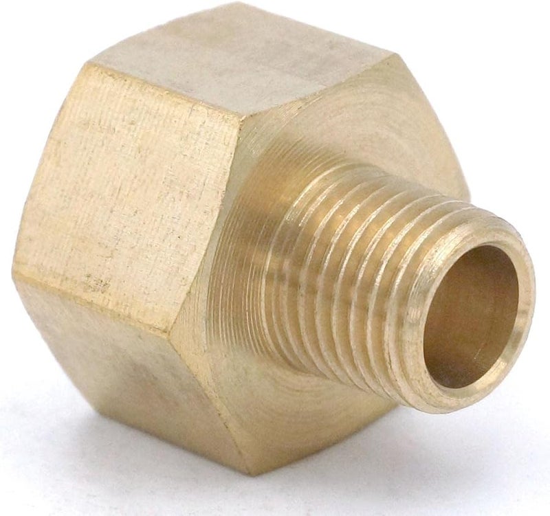 براس 1 4 بسبت ذكر إلى 1 2 إن بي تي أنثى تركيب أنابيب موصل لقياس ضغط الهواء الغاز الوقود الماء - Image 5