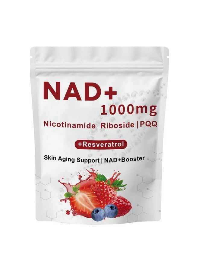 NAD 1000 ملغ سائل 30 عبوة - نيكوتيناميد، ريبوسيد، PQQ وريسفيراترول لدعم شيخوخة الجلد وزيادة NAD+ - مكمل غذائي عالي الجودة للصحة العامة والحيوية - Image 1