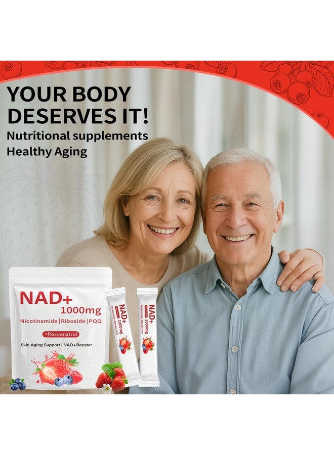 NAD 1000 ملغ سائل 30 عبوة - نيكوتيناميد، ريبوسيد، PQQ وريسفيراترول لدعم شيخوخة الجلد وزيادة NAD+ - مكمل غذائي عالي الجودة للصحة العامة والحيوية - Image 2