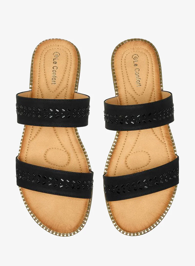 لو كونفورت Women Studded Slide Sandals
