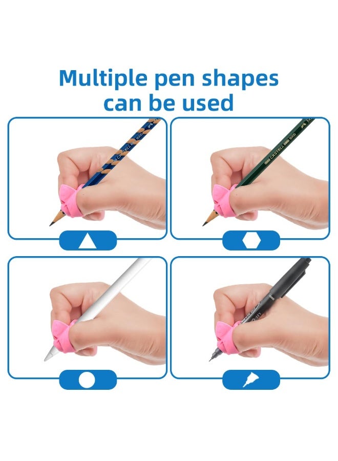 8 PCS Silicone Pencil Grips - Writing Posture Correction Tool for Kids & Adults, Comfortable Handwriting Aid for Special Needs, Classroom - Image 5