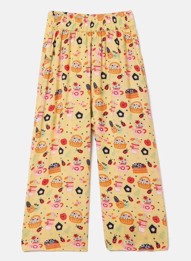 ستايلو بج Backyard Garden Graphic Print Shirt & Pyjama Set by Styli