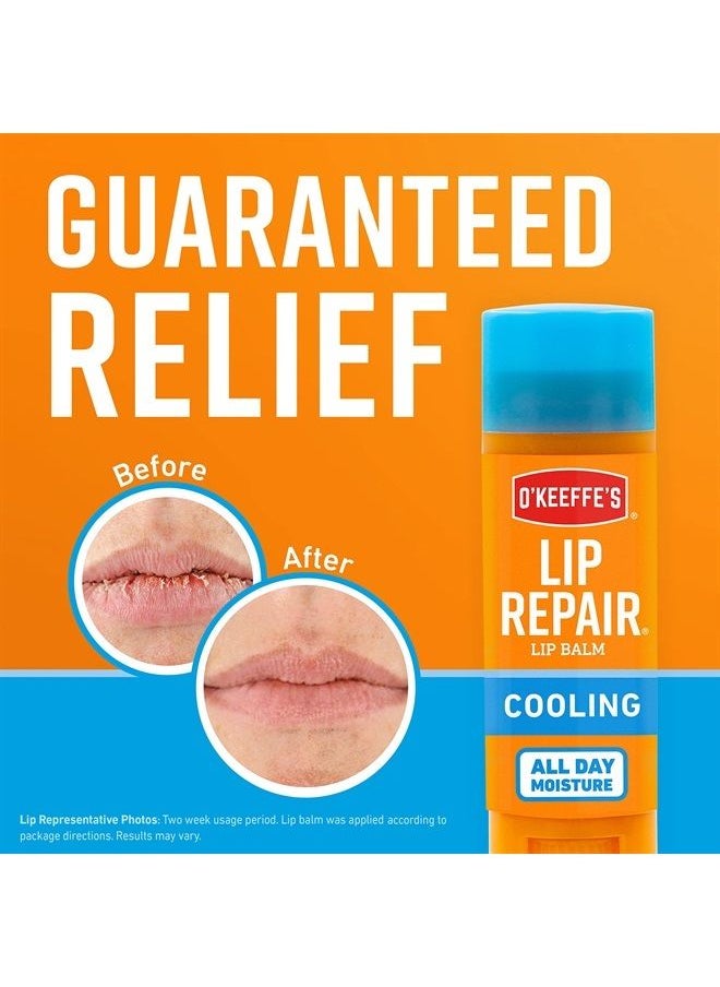 O'Keeffe's - Cooling Relief Lip Repair Lip Balm for Dry, Cracked Lips, Stick,, (Pack of 1) - Image 1