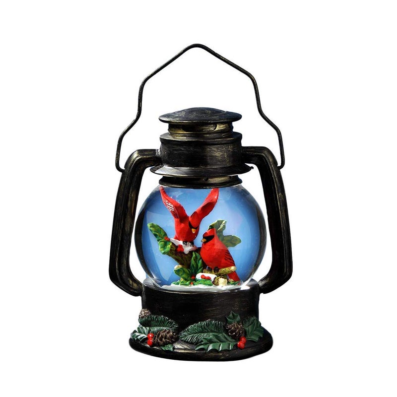 The San Francisco Music Box Company The San Francisco Music Box Company Cardinals Antique Lantern Snow Globe 