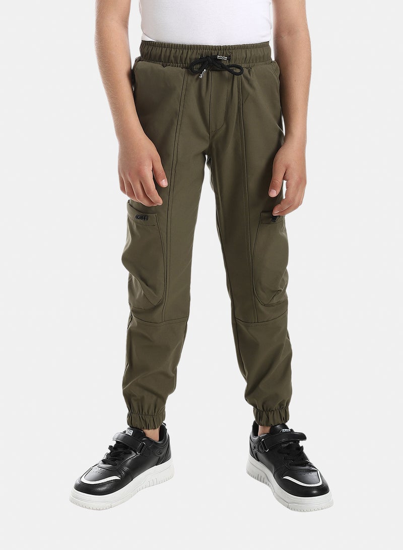 Andora Comfy Cargo Pants For Boys - Olive - Image 5